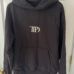 Dark brown TTPD Taylor Swift hoodie